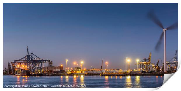Tilbury Container Port Print by James Rowland