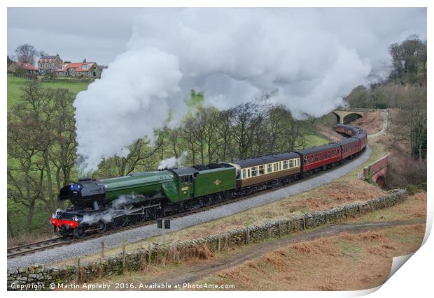 60103. The Flying Scotsman atDarholme. Print by Martin Appleby