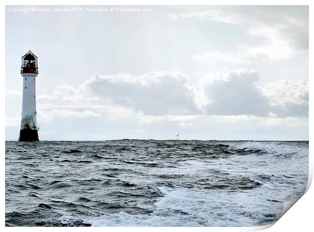  Bell Rock Lighthouse Print by Adrian Shead