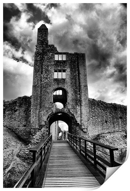 Sherborne Castle B-W HDR Print by Dave Windsor