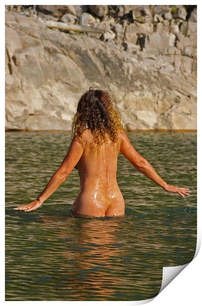 Skinny Dipping Print by Amy Rogers