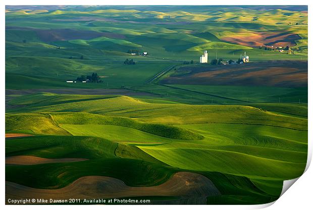 First light on the Palouse Print by Mike Dawson