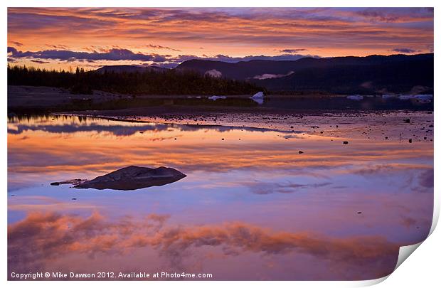 Mendenhall Sunset Print by Mike Dawson