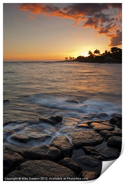 Paradise Sunset Print by Mike Dawson