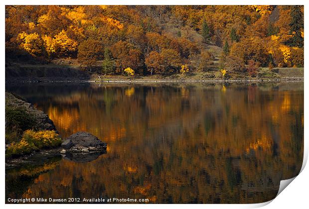 Autumn Reflections Print by Mike Dawson