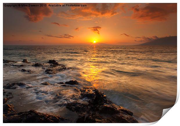 Red Sky in Paradise Print by Mike Dawson