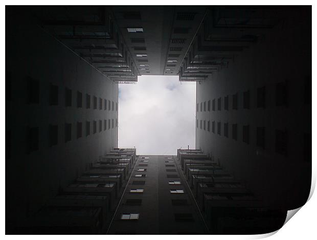 Low cost high rise Print by Rick Wilson
