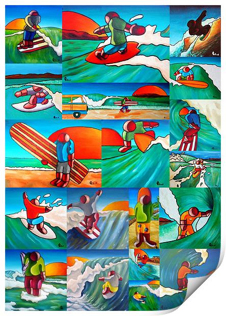 Surf stills Print by Olivier Longuet