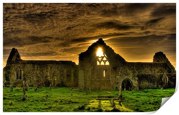Ruins of Ireland - Dominican Priory Athenry Print by Andreas Hartmann