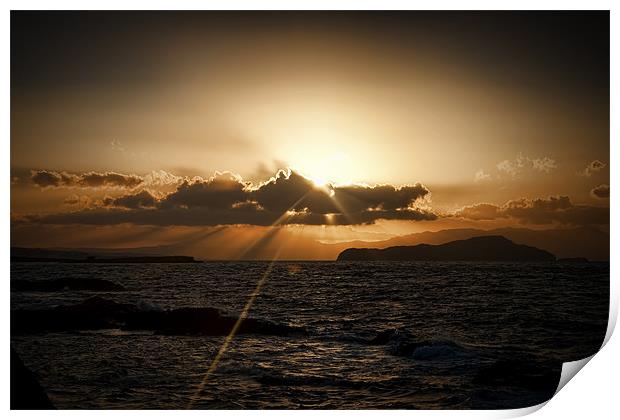 Sunset in Chania 2 Print by Andreas Hartmann