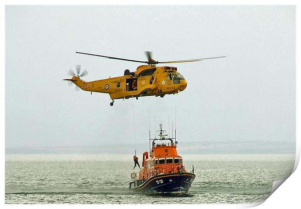 Lossiemouth Search & Rescue Print by Dave Wyllie