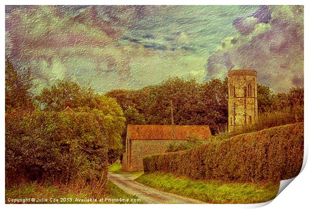 The Old Church Tower Print by Julie Coe