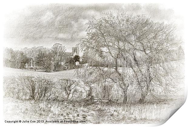 A Lovely View BW Print by Julie Coe