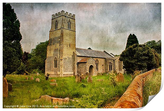 Hunworth Church Print by Julie Coe