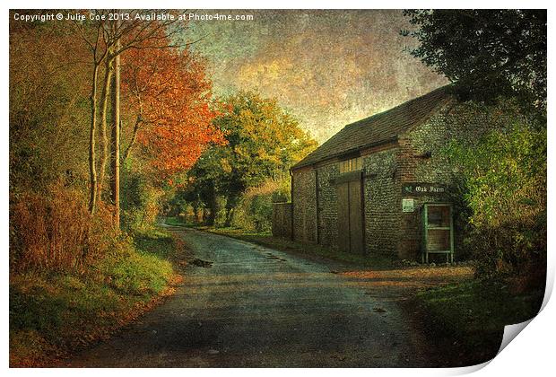 Oak Farm, Edgefield Print by Julie Coe