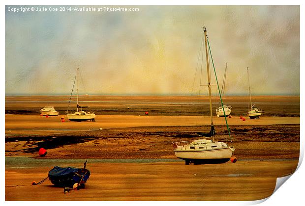 Boats, Wells-Next-The-Sea Print by Julie Coe