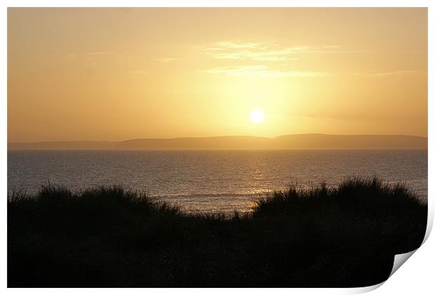 Sunset Over Bournemouth Print by Steven Day