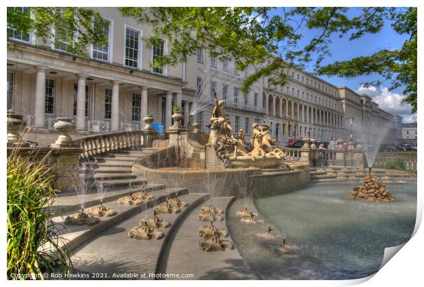 The Neptune Fountain  Print by Rob Hawkins