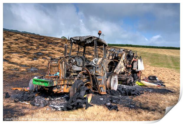 Tractor Burn out  Print by Rob Hawkins