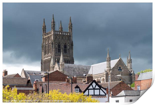 Worcester Cathedral Print by Rob Hawkins