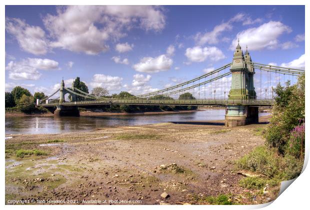 Hammersmith Bridge Print by Rob Hawkins