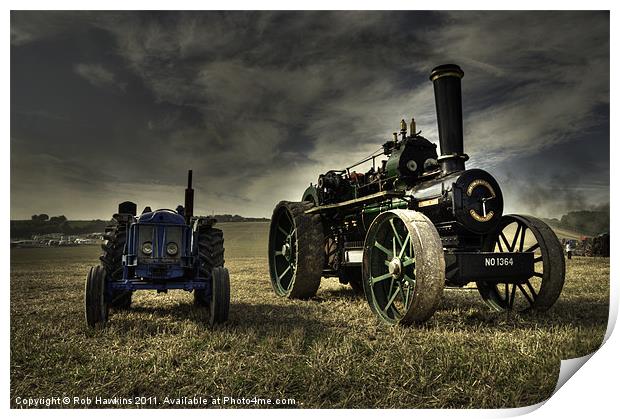 The Fordson & the Fowler Print by Rob Hawkins
