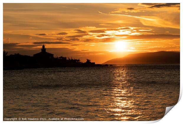 Makarska Sunset Print by Rob Hawkins