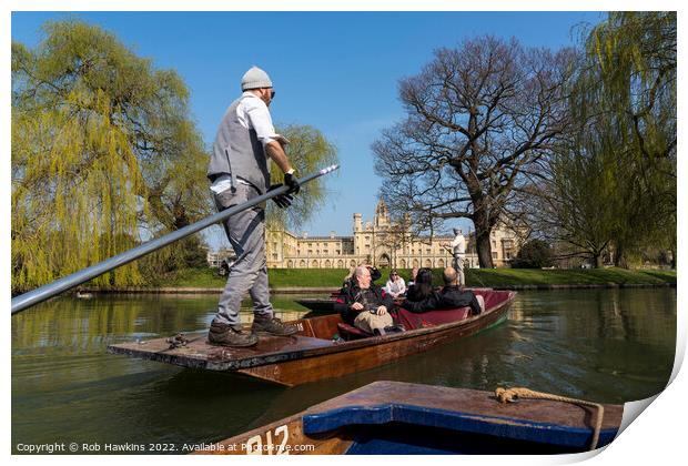 Punting on the Cam  Print by Rob Hawkins