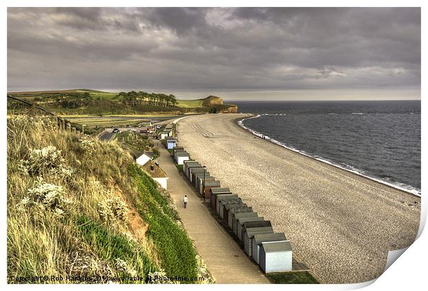 The Beach at Budleigh Print by Rob Hawkins