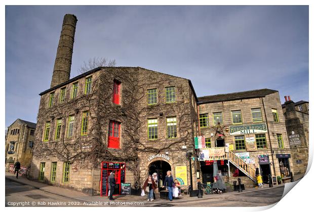 Hebden Bridge Mill  Print by Rob Hawkins