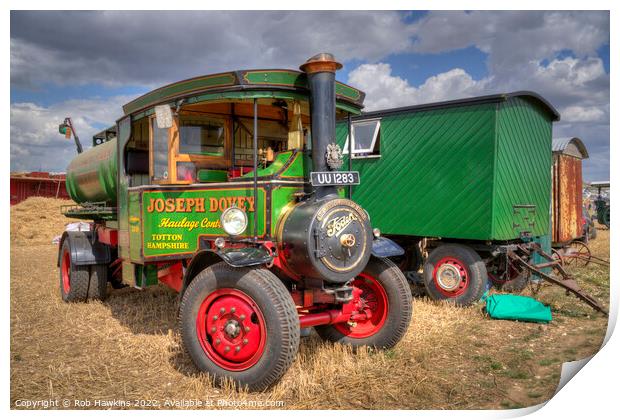 Steam Tanker  Print by Rob Hawkins