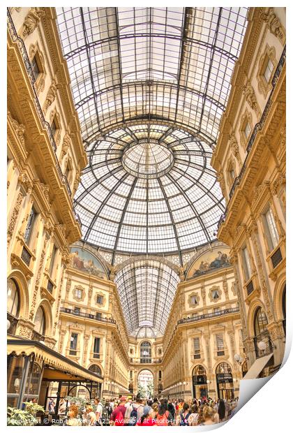 Galleria Vittorio Emanuele interior Print by Rob Hawkins