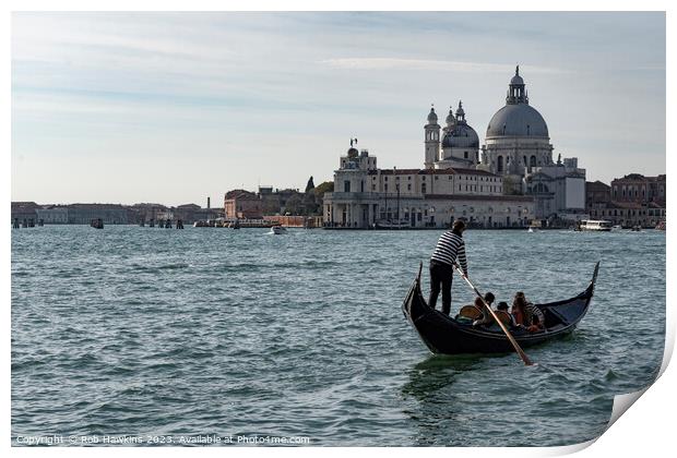 Gondola on the Lagoon  Print by Rob Hawkins