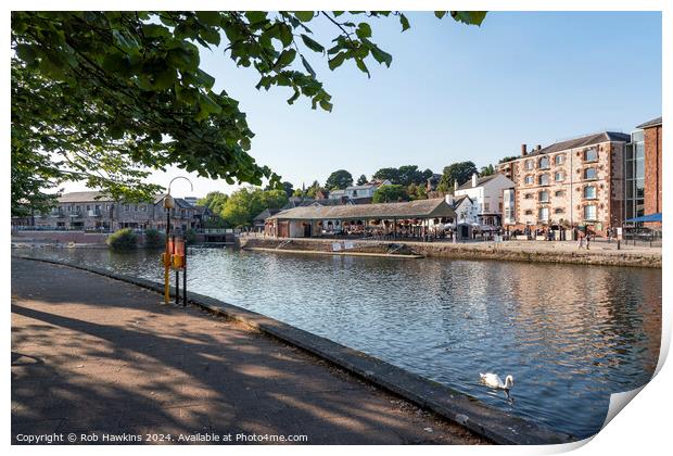 Exeter Quay on the Exe  Print by Rob Hawkins
