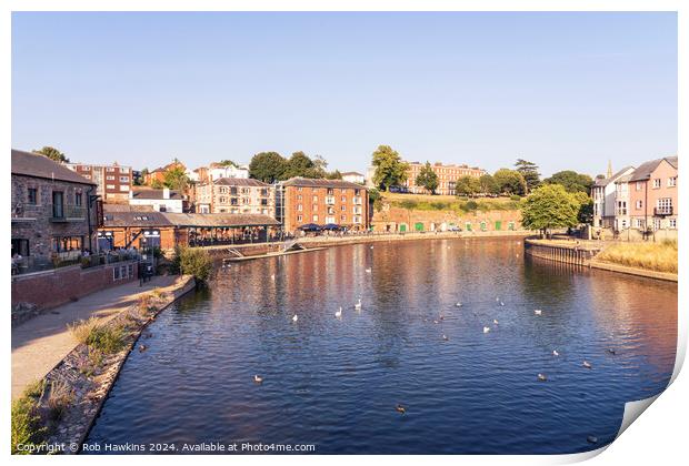 Summer at Exeter Quay Print by Rob Hawkins
