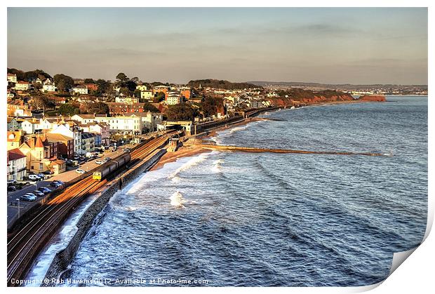 Dawlish Sea Wall Print by Rob Hawkins