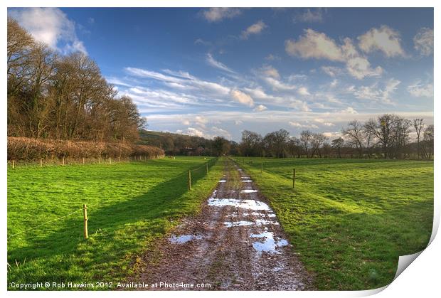 Exe valley trackbed Print by Rob Hawkins