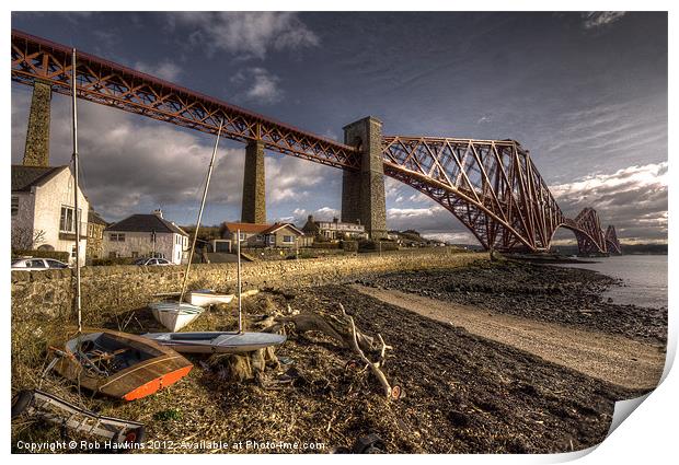 The Forth Rail Bridge Print by Rob Hawkins