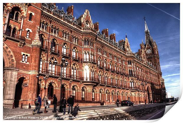 London St Pancras Print by Rob Hawkins