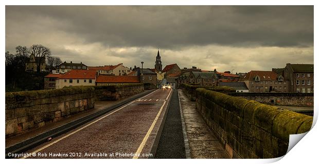 The old Bridge at Berwick Print by Rob Hawkins