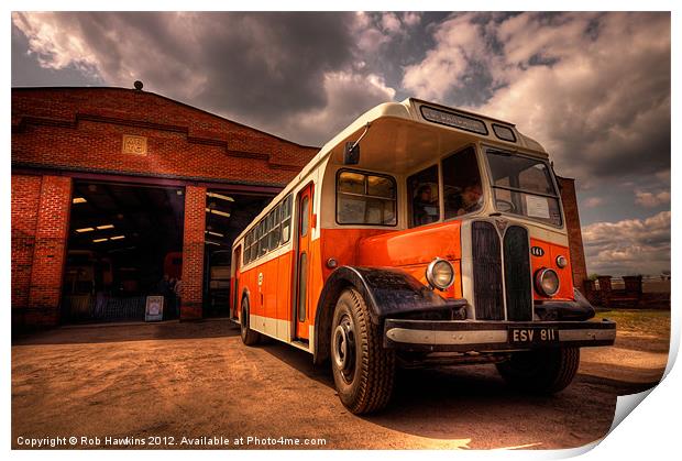 Vintage Leyland Bus Print by Rob Hawkins