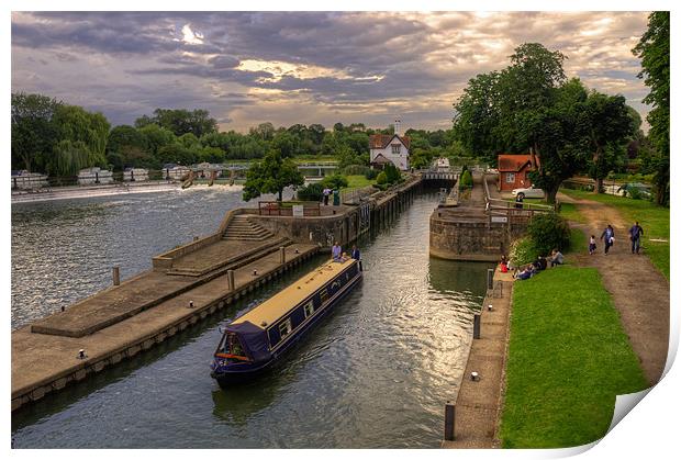 The River Thames at Goring Print by Rob Hawkins