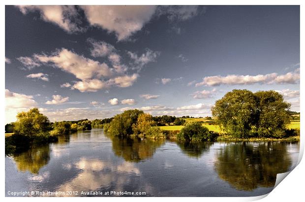 The River Severn at Cound Print by Rob Hawkins