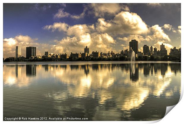 East Side Reflections Print by Rob Hawkins