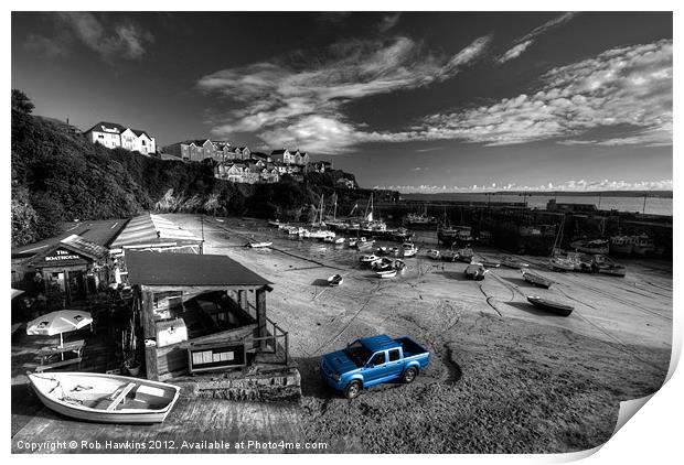 Newquay Harbour  Pickup Print by Rob Hawkins