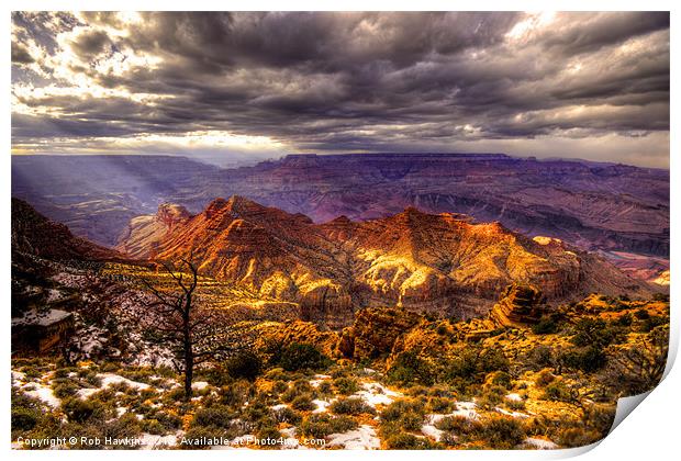 East of the Canyon Print by Rob Hawkins