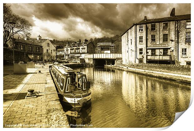 Todmorden Wharf toned Print by Rob Hawkins