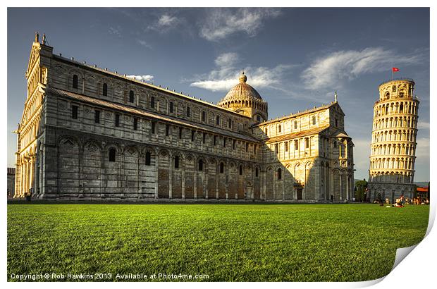 Leaning Tower of Pisa Print by Rob Hawkins