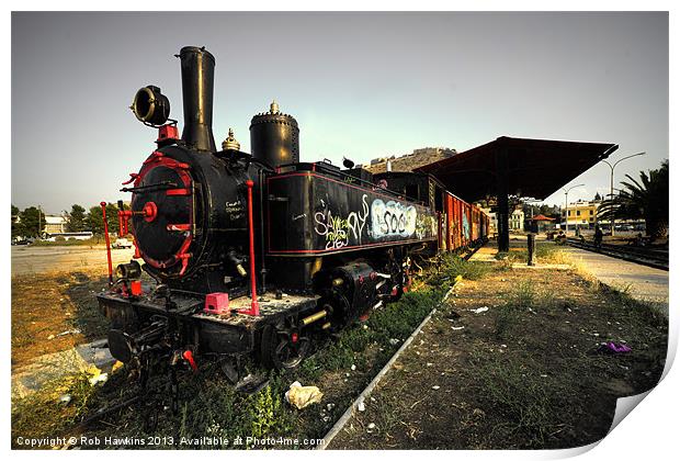 Nafplion Steam Print by Rob Hawkins