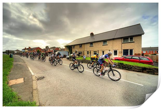 The Tour of Britain at Willand Print by Rob Hawkins